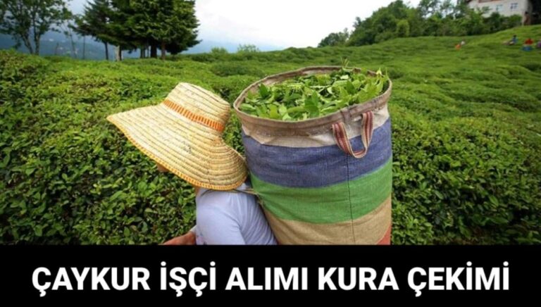 ÇAYKUR işçi alımı kura sonuçları ne zaman açıklanacak? Çaykur işçi alımı kura tarihi ÇAYKUR işçi alımı kura sonuçları ne zaman açıklanacak? Çaykur işçi alımı kura tarihi