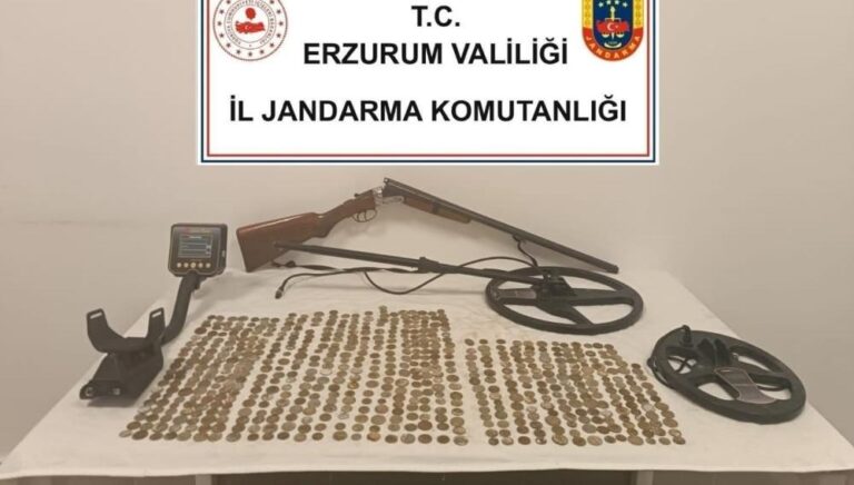 Erzurum’da 615 sikke ele geçirildi Erzurum’da 615 sikke ele geçirildi