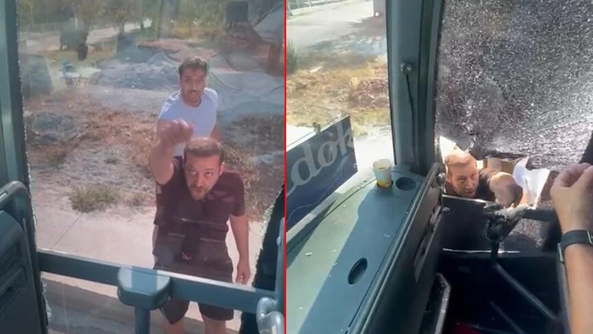 Aydın’da turist dolu otobüse taşlı saldırı: Dehşet anları kamerada Aydın’da turist dolu otobüse taşlı saldırı: Dehşet anları kamerada