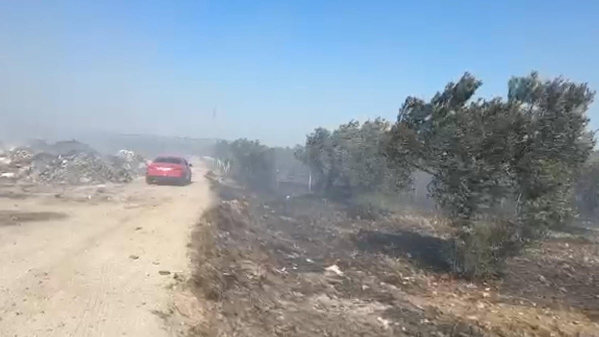 Balıkesir’de çöplükte başlayan yangın tarım arazisine sıçradı Balıkesir’de çöplükte başlayan yangın tarım arazisine sıçradı