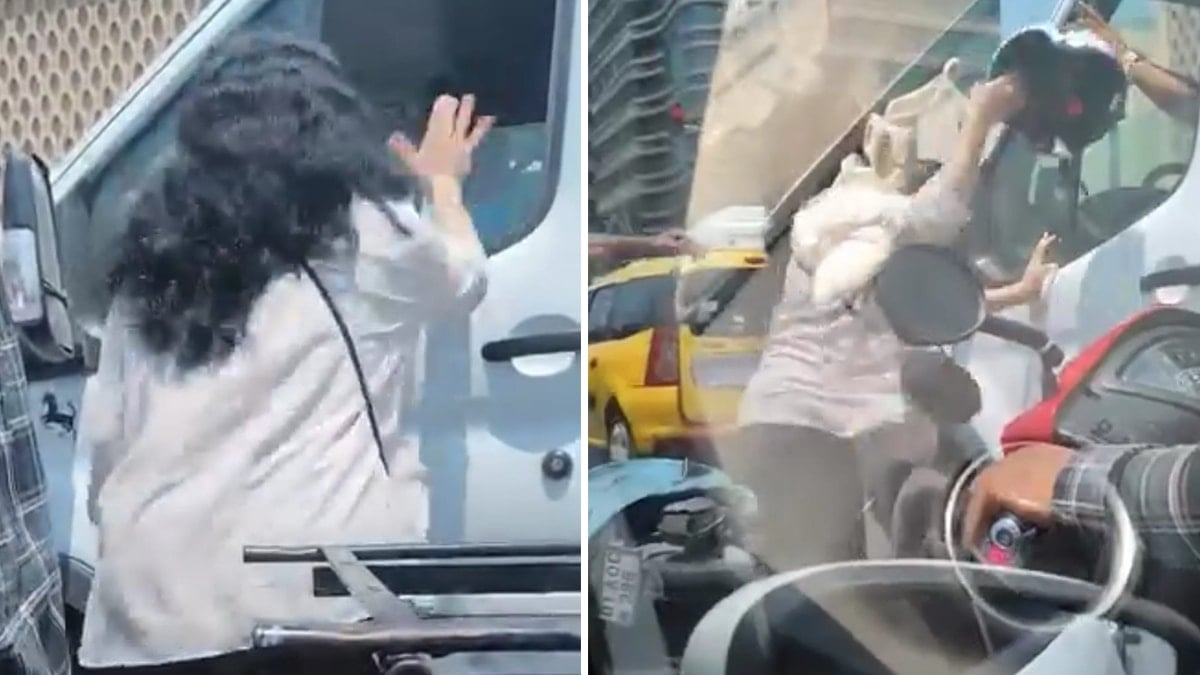 ‘Beni sıkıştırdın’ diyen kadın sürücü kamyonet şoförüne kaskla saldırdı ‘Beni sıkıştırdın’ diyen kadın sürücü kamyonet şoförüne kaskla saldırdı