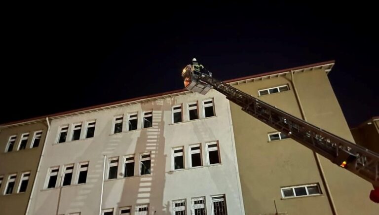 Çatıdan gelen ses ekipleri alarma geçirdi Çatıdan gelen ses ekipleri alarma geçirdi