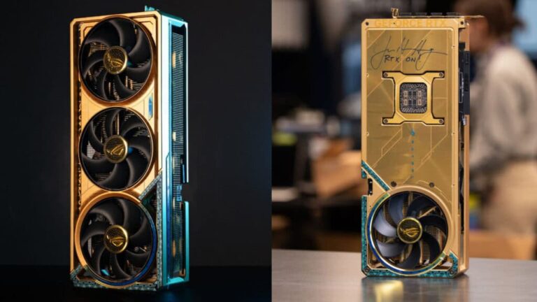Nvidia İmzalı Özel ASUS RTX 5090 Dhahab Edition Rekor Fiyata Satıldı Nvidia İmzalı Özel ASUS RTX 5090 Dhahab Edition Rekor Fiyata Satıldı