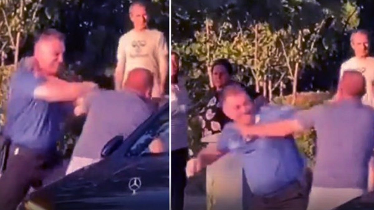 Polis ile iş insanı yumruk yumruğa kavga etti Polis ile iş insanı yumruk yumruğa kavga etti