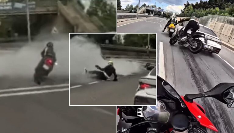Rögardan sızan su kazaya neden oldu! Kaza anı kamerada: Metrelerce savruldular Rögardan sızan su kazaya neden oldu! Kaza anı kamerada: Metrelerce savruldular