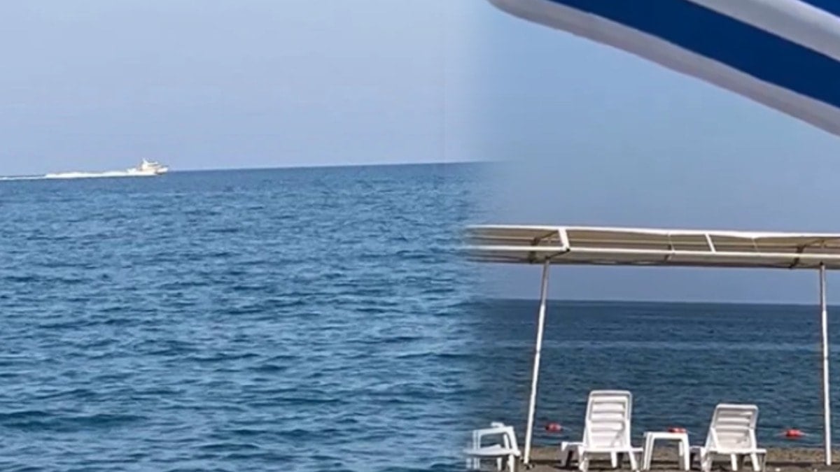 Sahilde köpek balığı alarmı! Plaj boşaltıldı Sahilde köpek balığı alarmı! Plaj boşaltıldı
