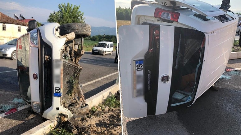 Tokat’ta araç devrildi, 4 kişi yaralandı Tokat’ta araç devrildi, 4 kişi yaralandı